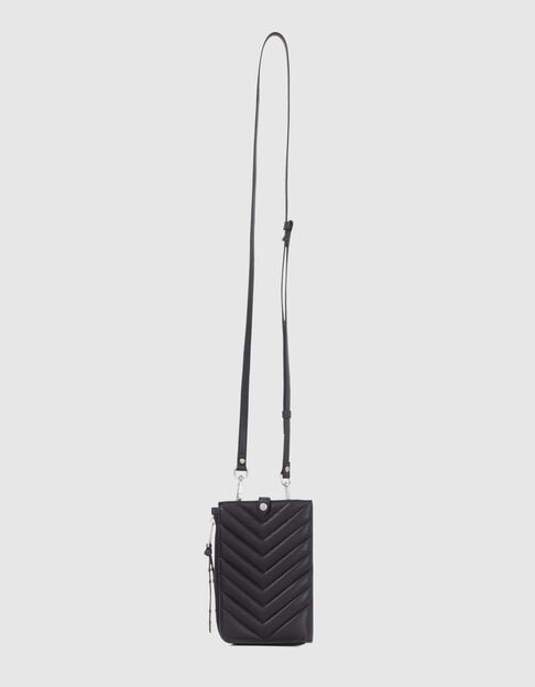 Women's black leather 1440 Phone bag - IKKS