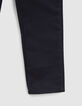 Marineblaue Jungen-Jogginghose mit Hahnentrittmuster-5
