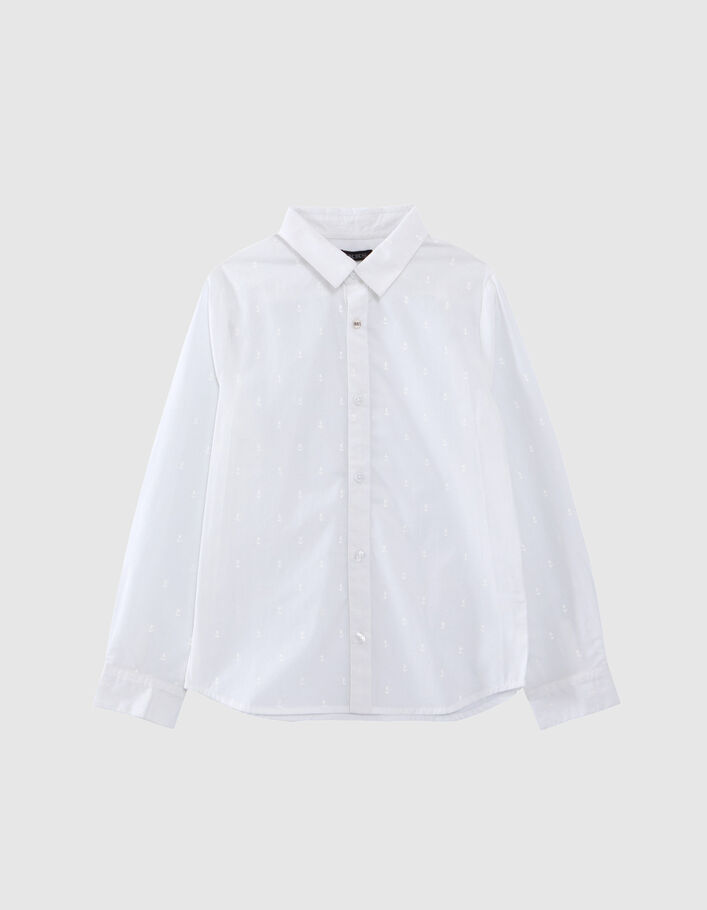 Boys’ white anchor print shirt - IKKS