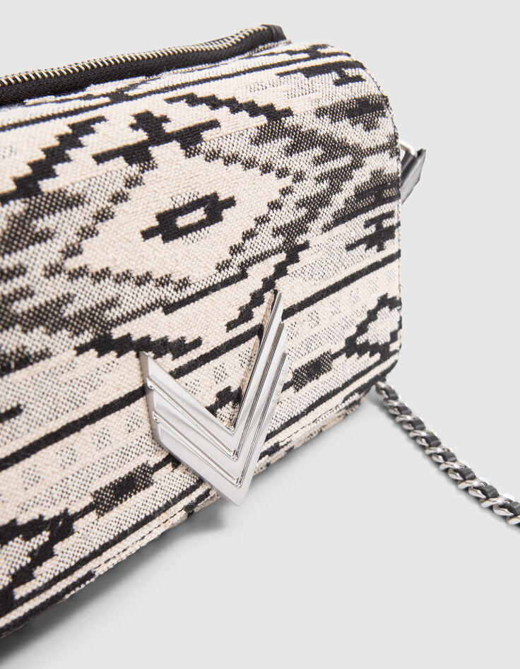 Die 111 LUCEA schwarze Tasche, jacquard ikat für Damen-4 Die 111 LUCEA schwarze Tasche, jacquard ikat für Damen-4