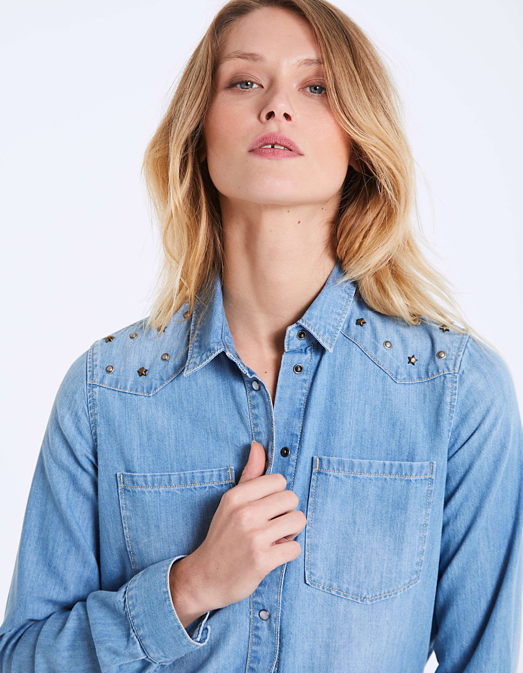 Chemise en sale jean ikks femme