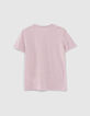 T-shirt mauve chiné garçon-3