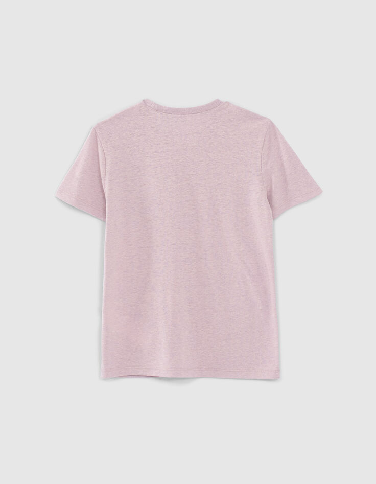 T-shirt mauve chiné garçon-3