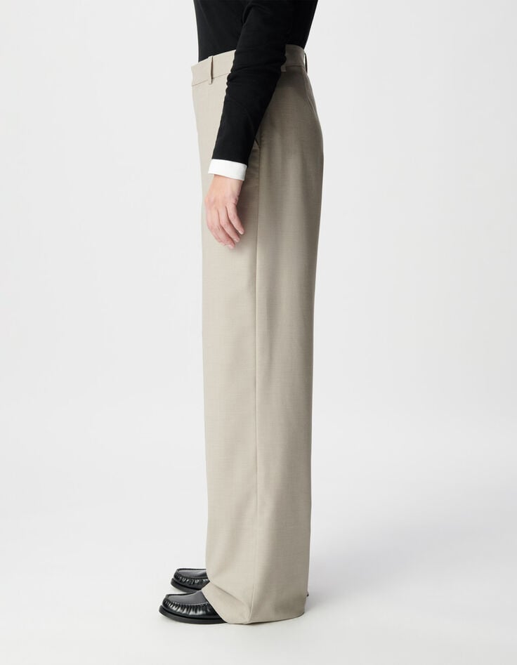 Women's beige suit pants-3