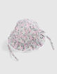 Sombrero caqui estampado florecitas bebé niña-2