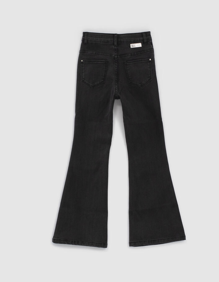 Girls’ used black flared skinny jeans - IKKS
