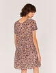 Robe courte en voile recyclé imprimé papillons femme-3