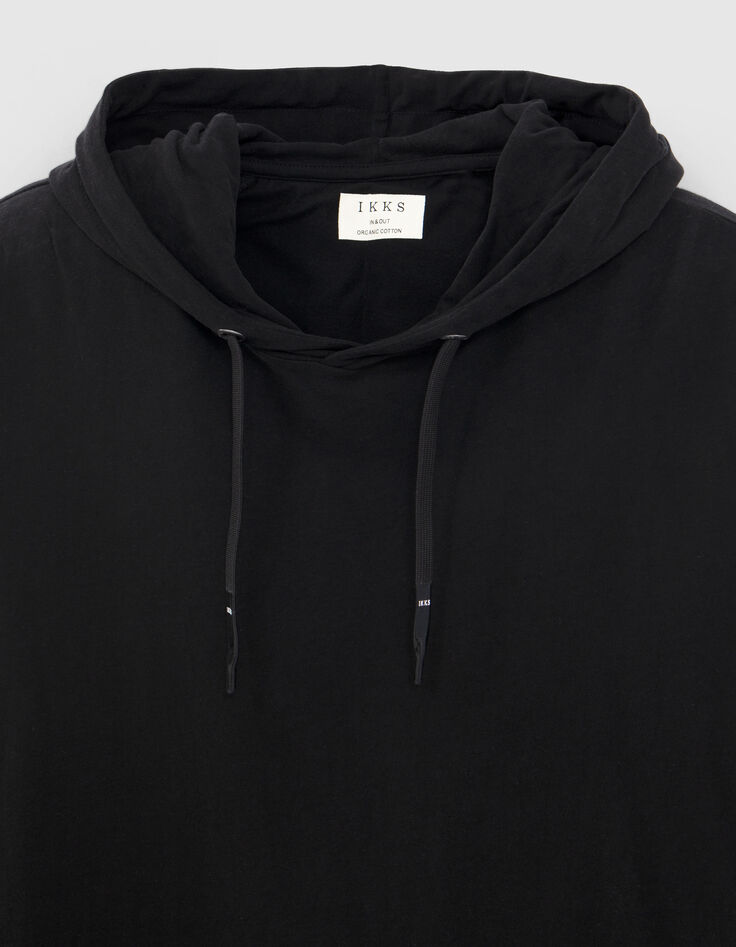 T-shirt gris manches longues à capuche Homme-4 T-shirt gris manches longues à capuche Homme-4