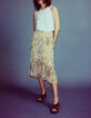 Gelber Midi-Damenrock mit Summer-Paisleyprint-6