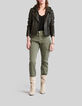 Chaqueta cuero wakame estilo motero capucha-1