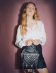 Zwarte leren etuitas 1440 Reporter Rock met studs Dames-7