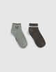 Korte kaki sokken jongens-1