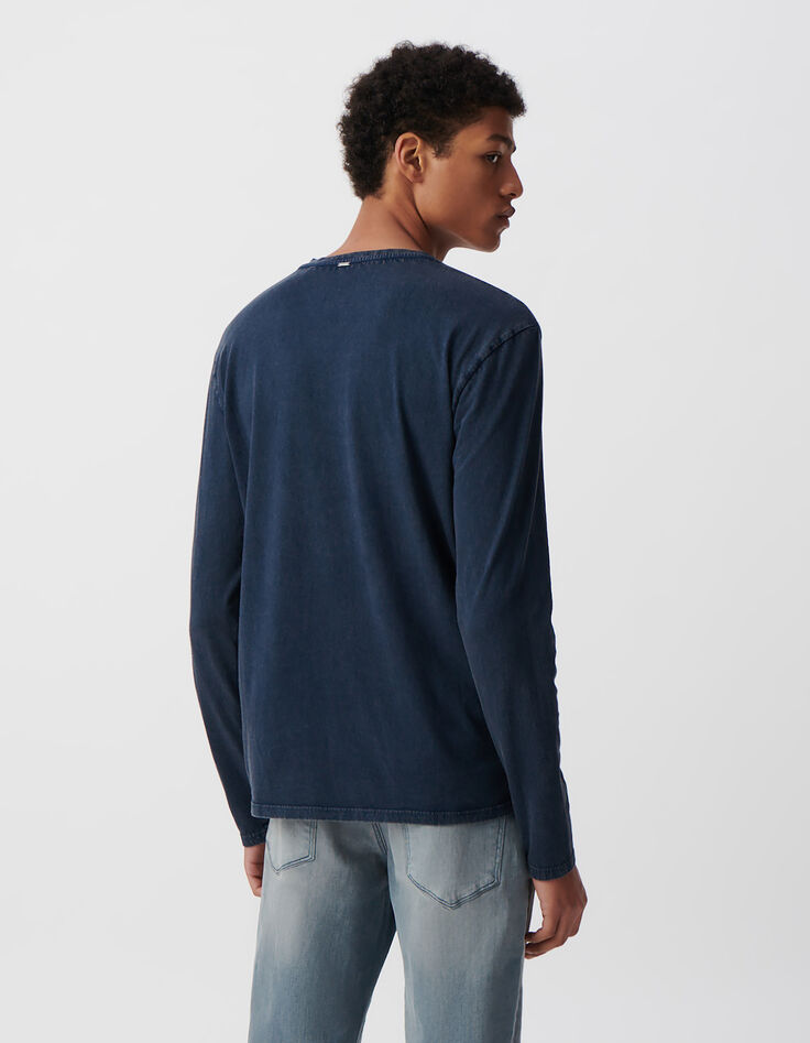 T-shirt encre coton bio à manches longues Homme-3