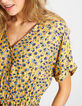 Kurkuma jurk met kleurrijke bloemenprint I.Code-2