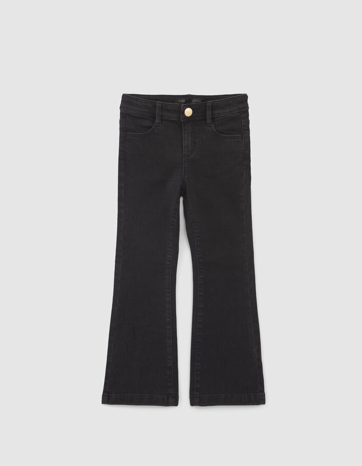 Girls’ black FLARED jeans with paisley print bow-4