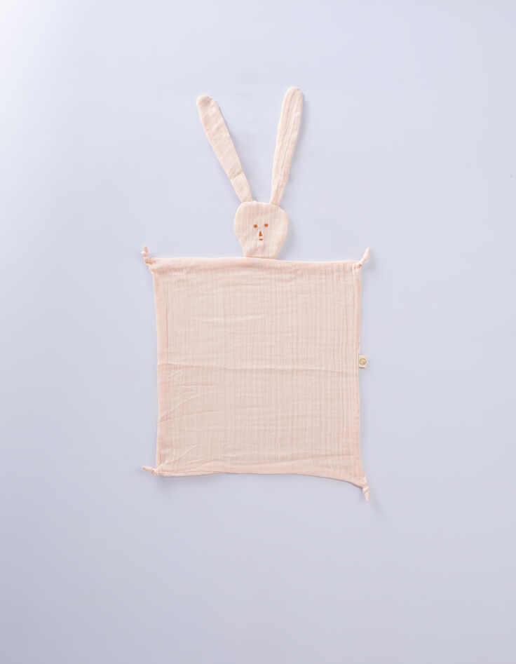 Doudou lapin rose coton biologique GABRIELLE PARIS-2