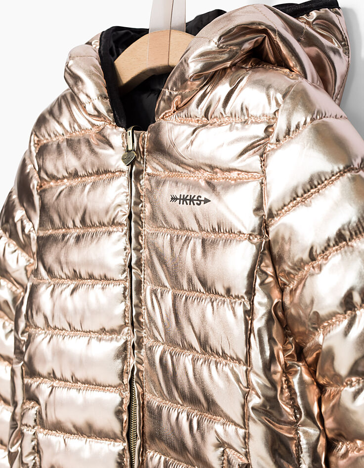 Chaqueta acolchada oro niña-6