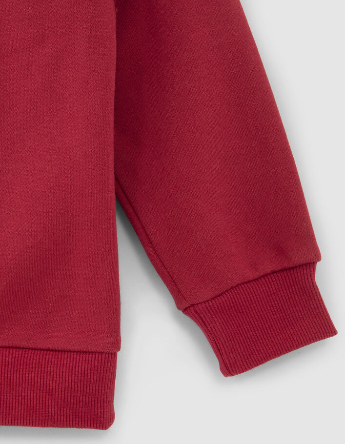 Donkerrode sweater maxi-borduursel jongens-7