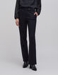 Schwarze Damen-Strickanzughose gerader Schnitt-2