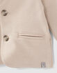Baby boys’ light beige organic knit jacket-4