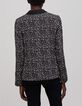 Women's black rock tachist print suit jacket-3