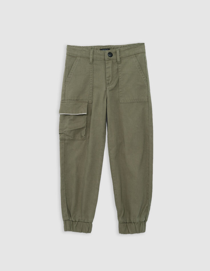Pantalón BATTLE caqui tira fantasía bolsillo niña-4