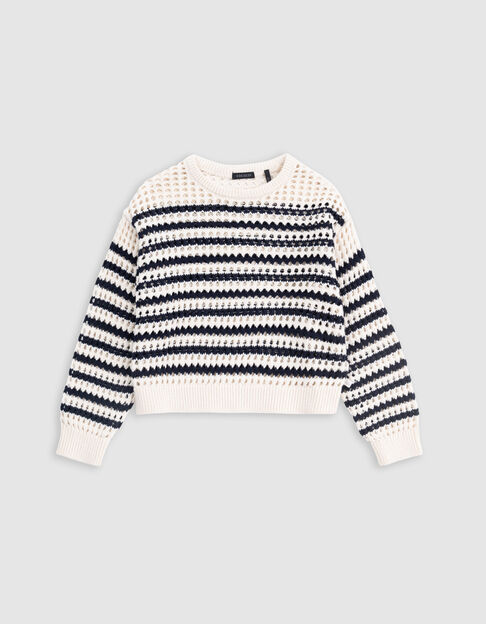 Jersey marinera algodón punto calado niña - IKKS