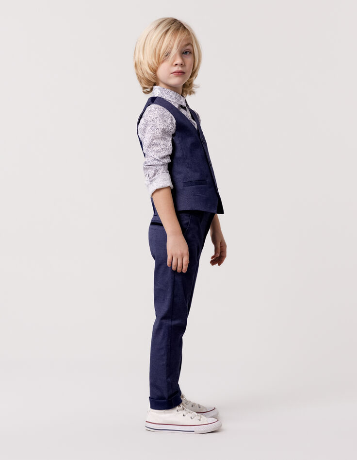Pantalon de costume cérémonie marine garçon-1