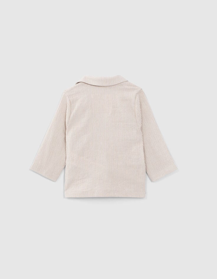 Beige gestreept blazer babyjongens-2