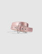 Metallic pink belt with star buckle for girl-2