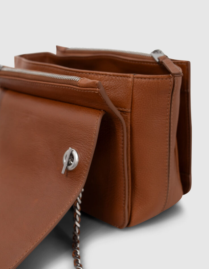 Sac The Pilot camel cuir Femme-5