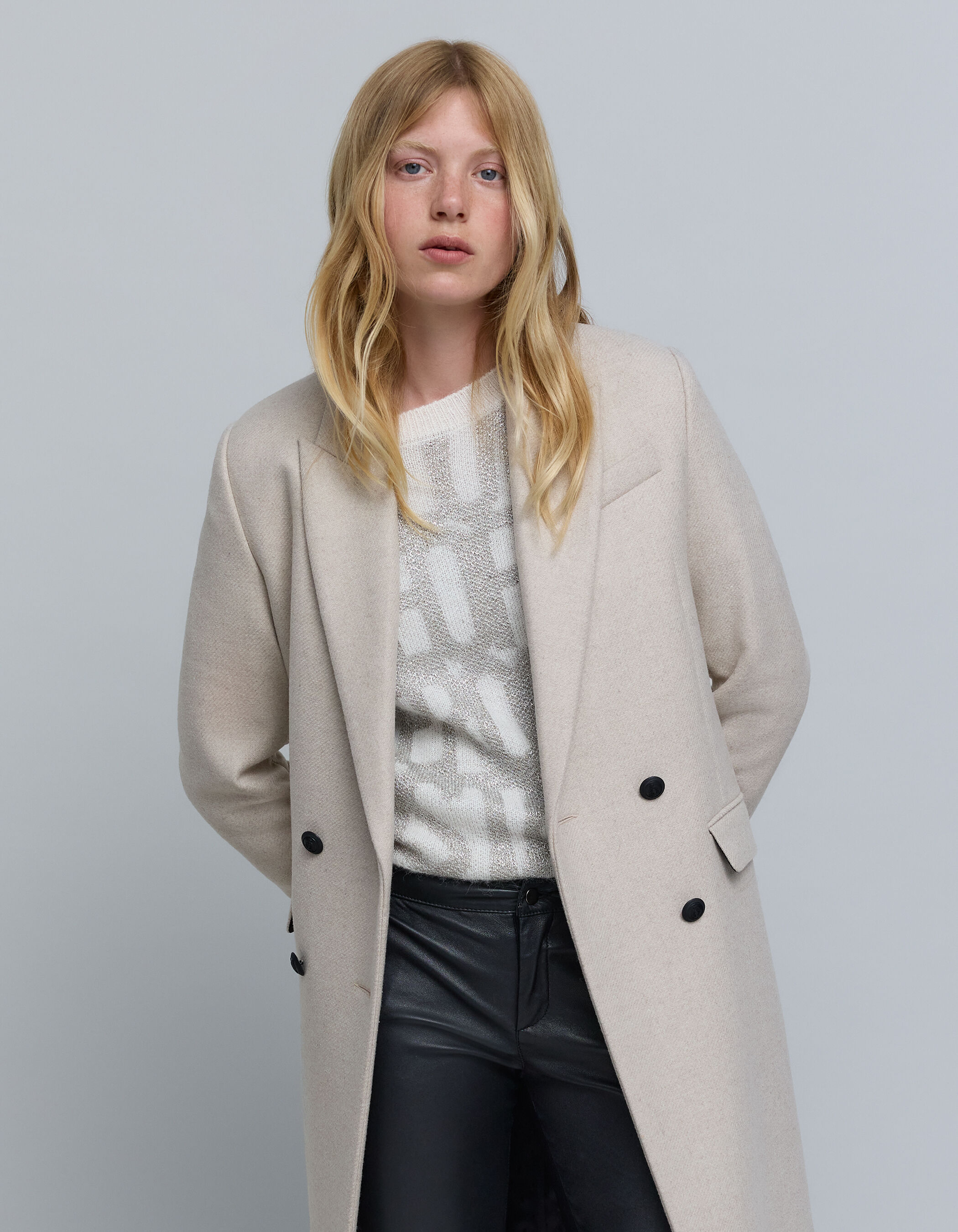Caban long femme discount