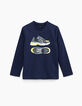 Boys’ indigo trainers graphic T-shirt-1