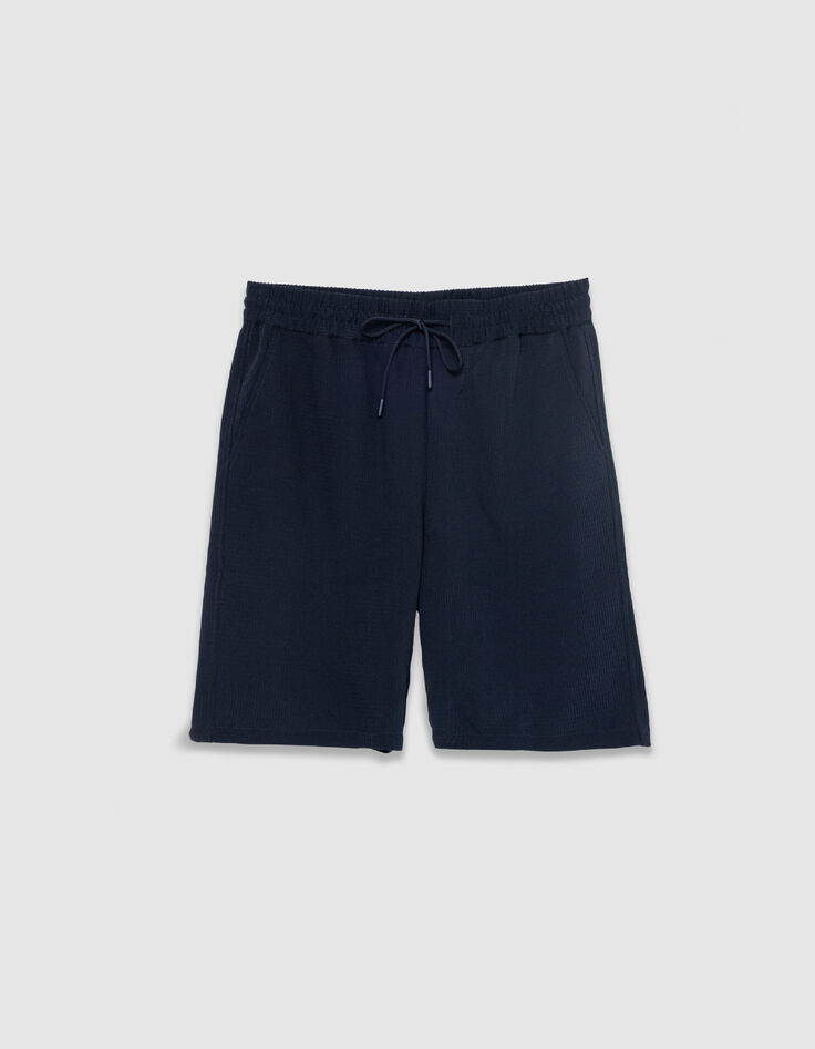 Herren DRY FAST marineblau Seersucker Bermudashorts-6