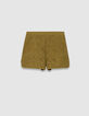 Short kaki matelassage broderies Femme-5