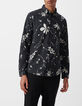 Men&rsquo;s black REGULAR shirt with star print-2