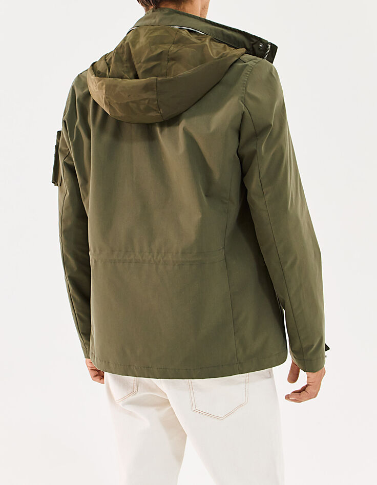 Men’s khaki multi-pocket safari jacket-5