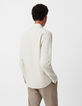 Men’s beige linen SLIM shirt-4