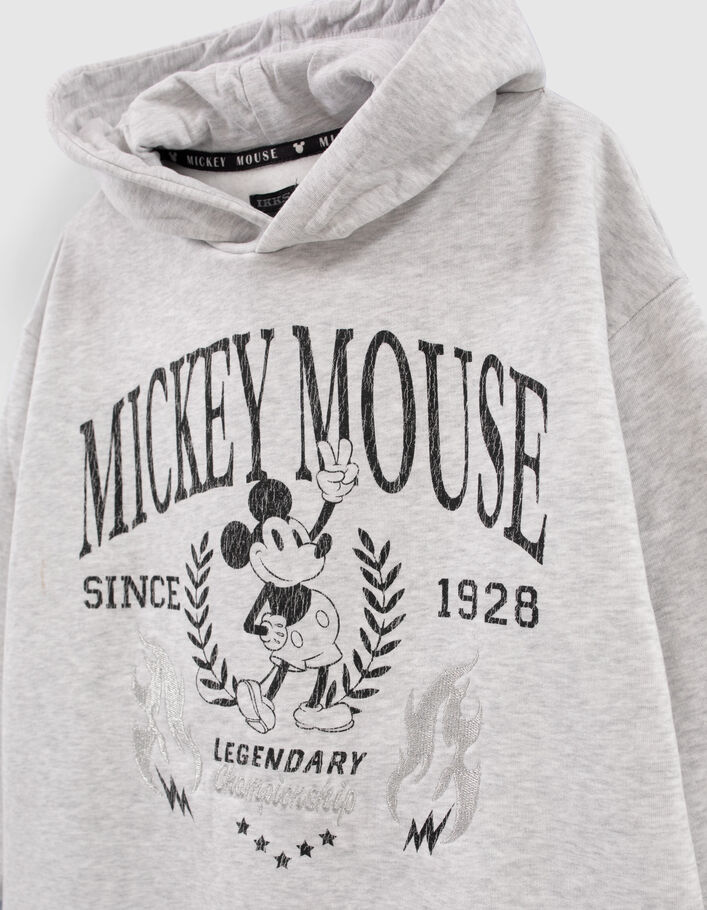 Sudadera gris print y bordados Mickey IKKS - MICKEY - IKKS