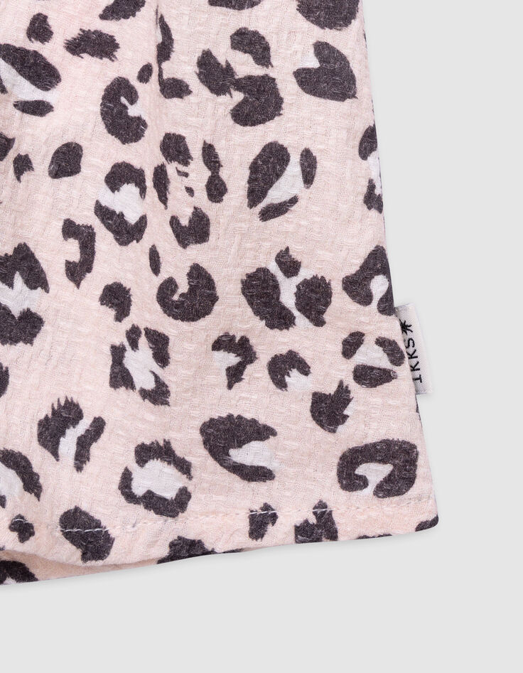 Robe rose imprimé léopard fille-7