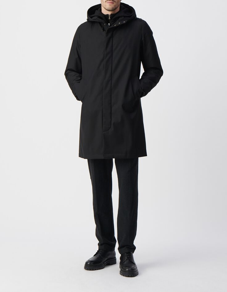 Parka noire parementure amovible Homme-2