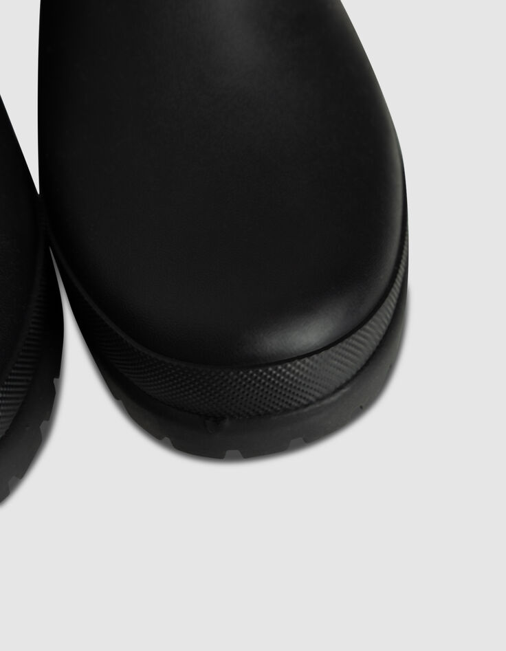 Schwarze Chelsea-Damengummistiefel Profilsohle-7