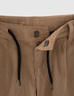 Beige Jungen-CHINO-Bermudas aus Reliefstoff-2