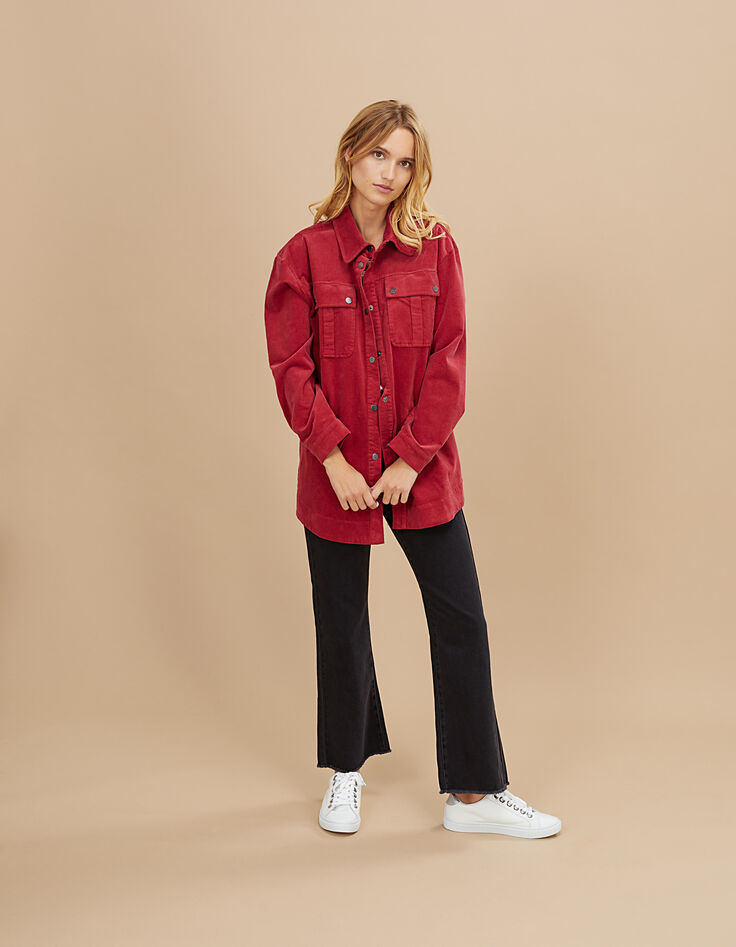Sobrecamisa rosa palo de pana fina I.Code-5