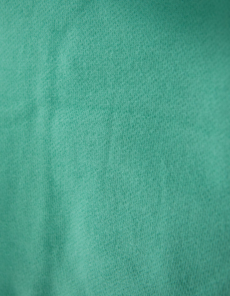 Baby boys’ green sweatshirt fabric cardigan, goggles hood-7