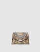 Damen-Tasche THE 1. SEASONALS Gold Leder gesteppt Python S-1