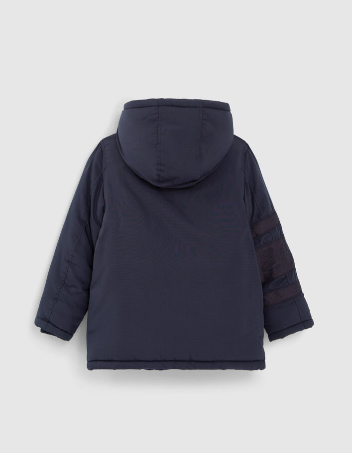 Parka 2-en-1 marine et doudoune color block garçon-4