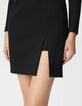 Robe noire fendue maille Milano Femme-5 Robe noire fendue maille Milano Femme-5