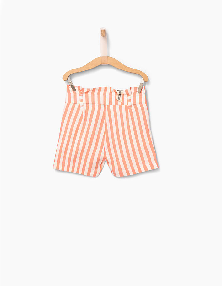 Girls’ striped peach shorts - IKKS