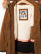 Parka cognac fourrée à capuche colorée fille-4